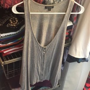 Gray button down tank